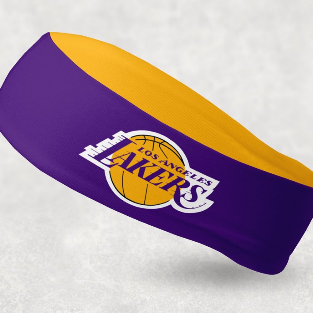 2 Pack - NEW - Reversible Los Angeles Lakers Headband LA Lakers Headband